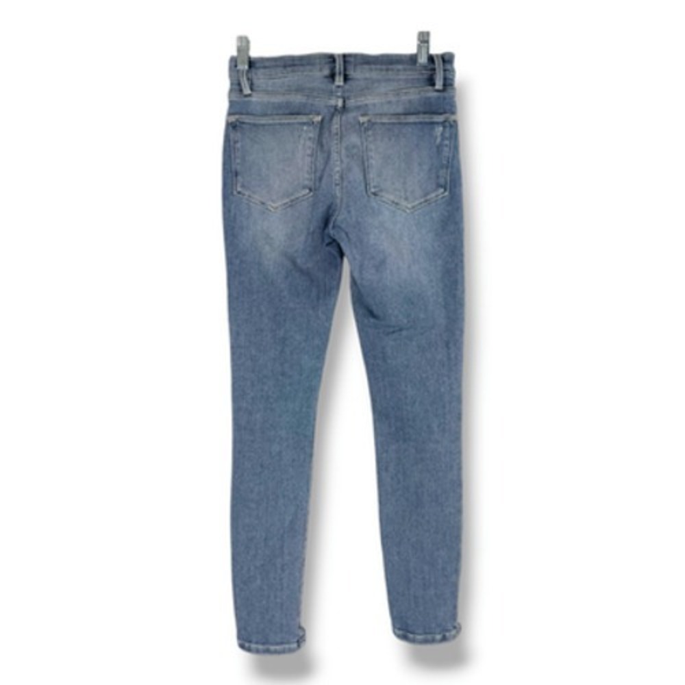 Frame Le High Skinny Jeans Paltrow Mid Rise Crop Raw Hem Light Wash 26x27 - Picture 2 of 9